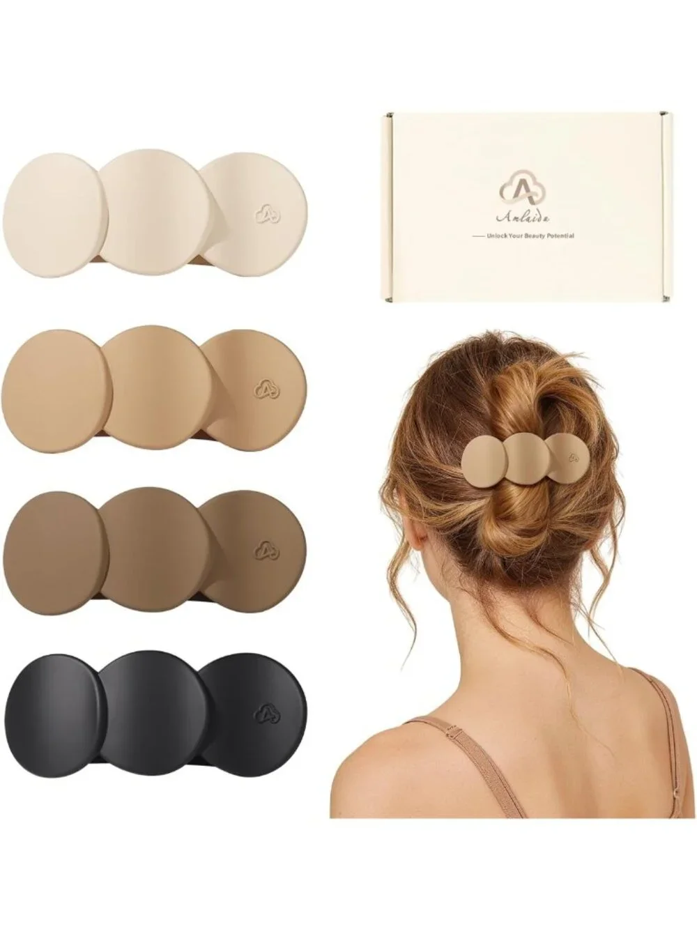 Medium Flat Hair Clips for Women - Stylish Claw Clips for All Hair Types